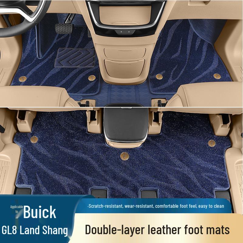 Custom Leather Floor Mats for 25 Buick GL8 Models - Full Coverage for Lu Shang New Energy Lu Zun PHEV/ES