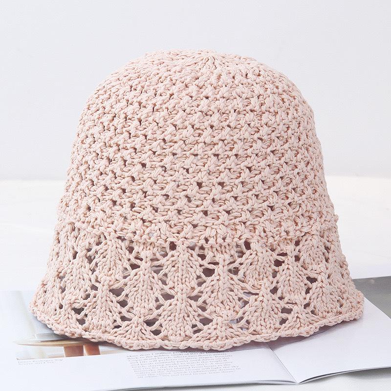 Pălărie de vară cu țesătură goală pentru femei, respirabilă, umbrită, pliabilă