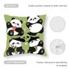 panda Cushion Cover Anti-dustmite Pillowcase Invisible zipper silky short plush Sofa cushion cover