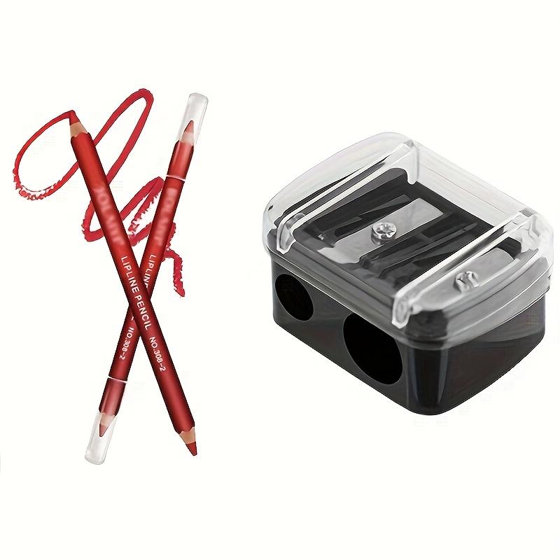 1pc Double Hole Manual Sharpener for Makeup Pencils Precision Sharpener for Essential Makeup Tool School & Art Supplies