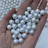 1Pc AAAAA Grade Perfect Round Natural Freshwater Pearl 10-11mm White Pre-Drilled Loose Pearl for DIY Pendant Jewelry Making