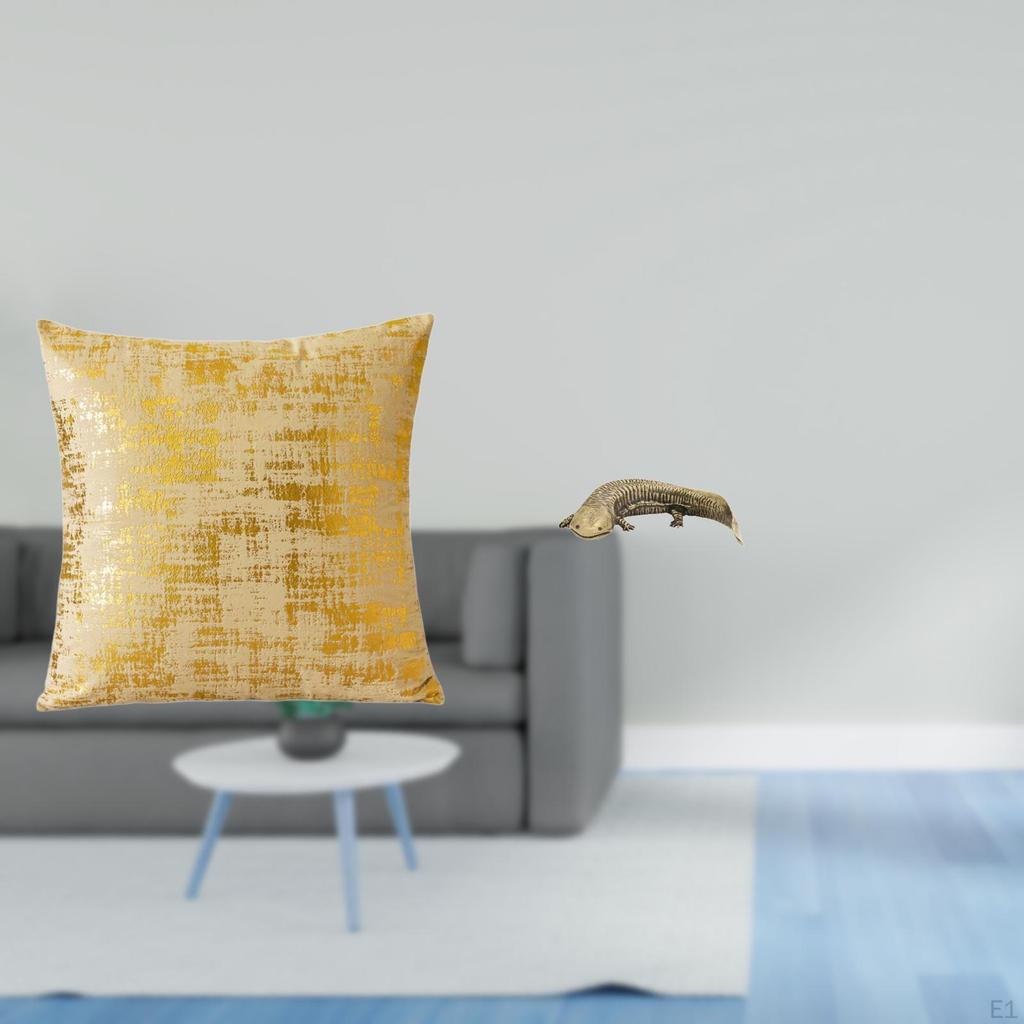 Elegant Copper Salamander Pillowcase Creative Animal Cushion Cover for Home Office Dorm Car Cafe