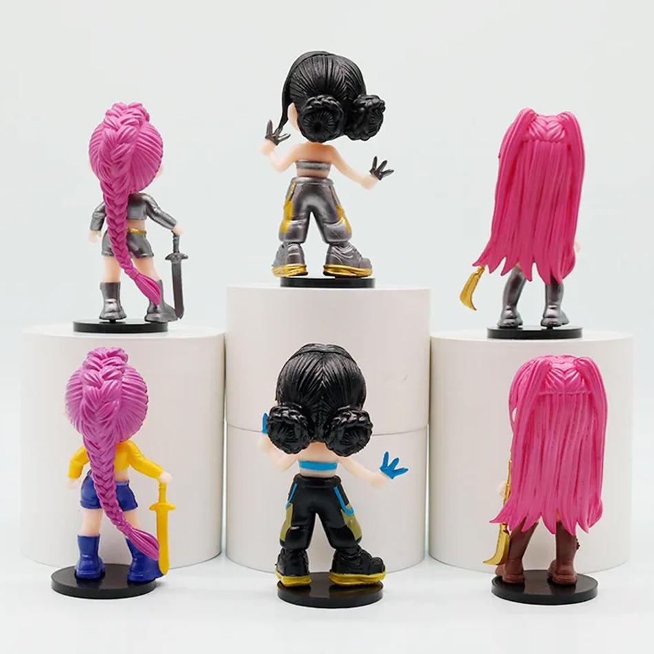 8.5CM- Q version -KPop Demon Hunters Superstar Rumi Mira Zoe Acrylic PVC Action Figure Toy Anime Figurine Doll For Fans Gift