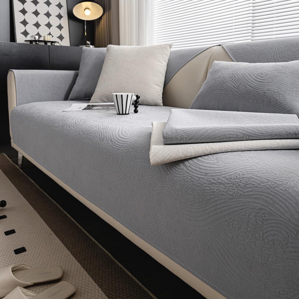 Chenier Sofa Cushion, All-Season Non-Slip Cloth Cover Cloth Leather Sofa Cover New Seat Cushion, Backrest Armrest