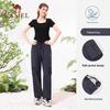 CAMEL Women's High-Waisted Parachute Cargo Pants