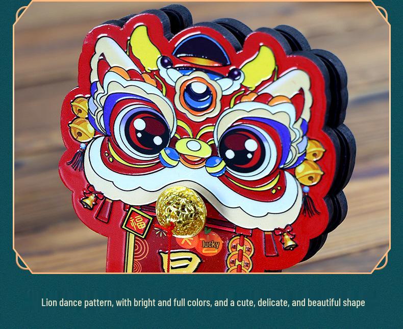 Chinese Lion Dopamine Magnetic Doorbell: Festive Décor for Wealth & Fortune, New Year, Holiday, and Housewarming