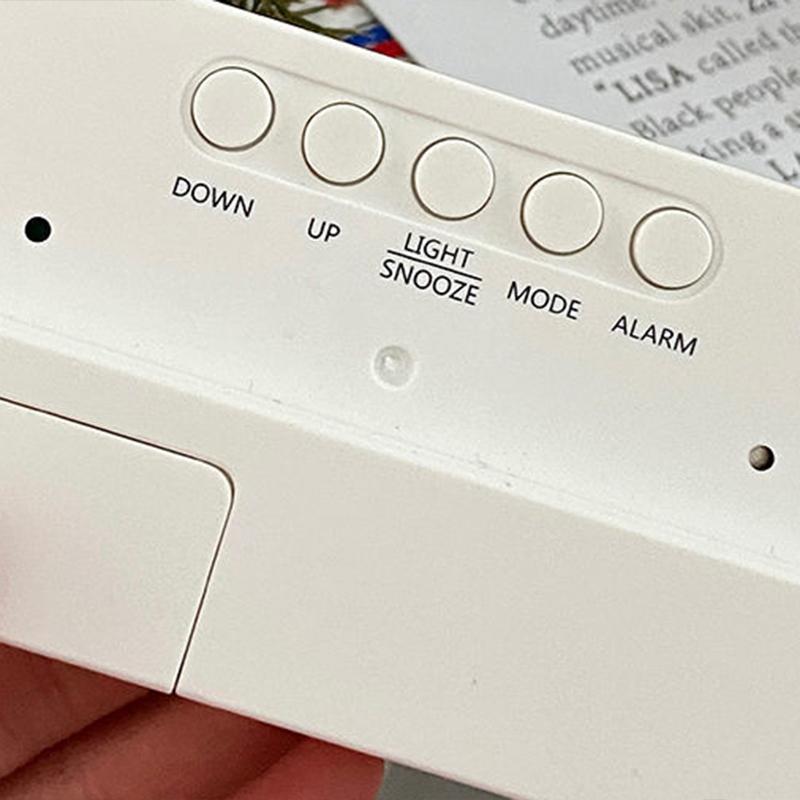 LED Mirror Digital Alarm Clock Smart Silent Desktop Alarm Clock Students Electronic Clock with