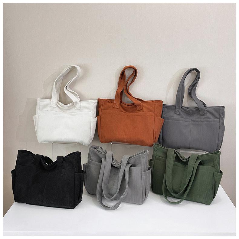 2025 Women's Corduroy Tote: Lightweight, Large-Capacity Fashion Shoulder Bag
