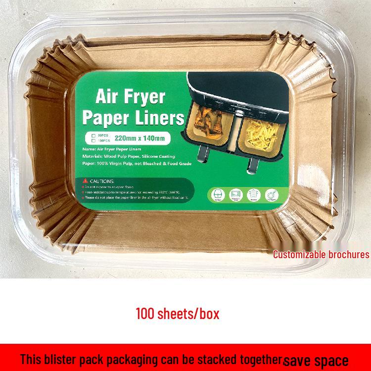 Bestseller Rechteckige Heißluftfritteusen-Papierauskleidungen, Kompatibel mit Ninja Heißluftfritteusen