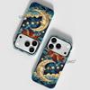 European Retro Mosaic Sun and Moon Face Mobile Phone Case Apple 17 Two-in-one Film Case iPhone15 Magnetic Case