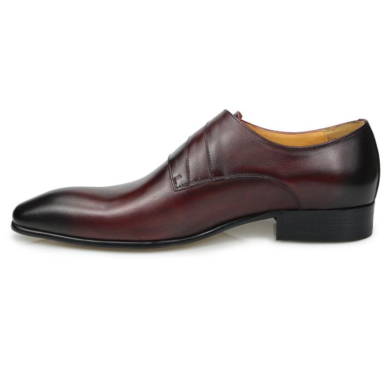 Fashion Summer Loafers For Men Monk Strap Italy Style Business Wedding Evening Office Male's Footwear Comfortable Luxury Sandal Wine Red