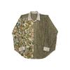 Goteu Patchwork Open Kraag Shirt - Multi Khaki