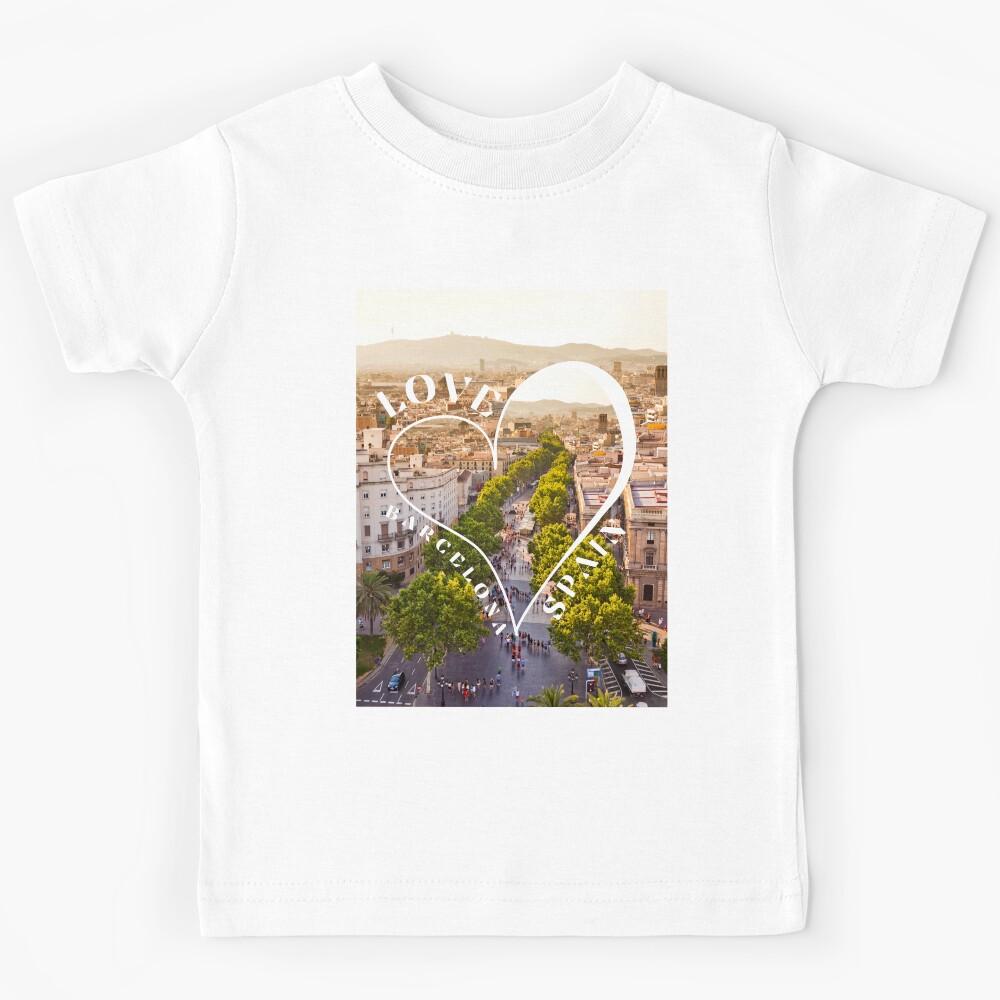 Love Barcelona Spain Kids T-Shirt 110