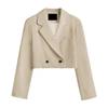 Damen Slim Fit High-Waist Frühlingsblazer mit Reverskragen