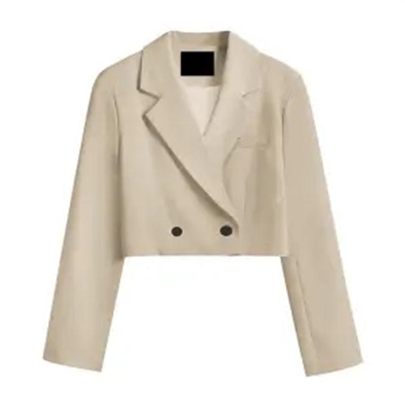 Damen Slim Fit High-Waist Frühlingsblazer mit Reverskragen