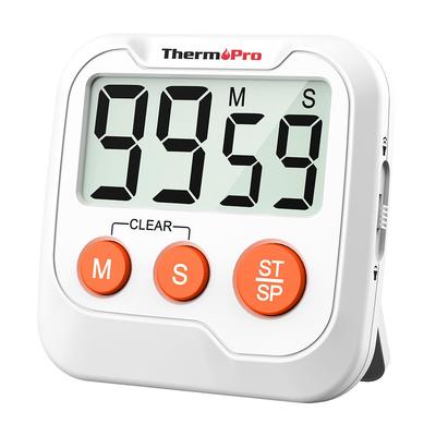 ThermoPro Κουζίνα Μελέτη Μεγάλο Ρυθμιζόμενο Έρχεται με Μπορεί να Χρησιμοποιηθεί ως Για Χρονόμετρο TM03, Χρονόμετρο, Χρονόμετρο, Ψηφιακό, Γράμματα, Ένταση, Μαγνήτης, Βάση, Βάση,