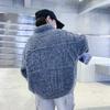 Boys Winter Knit Cardigan Thick Warm Korean Style Solid Color Zip Up Sweater Kids 120-170cm