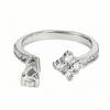 Super Immortal Starlight Lace Sparkling Diamond Zir*****Pening Ring Light Luxury Fashion High Sense Unique Exquisite Ring Woman