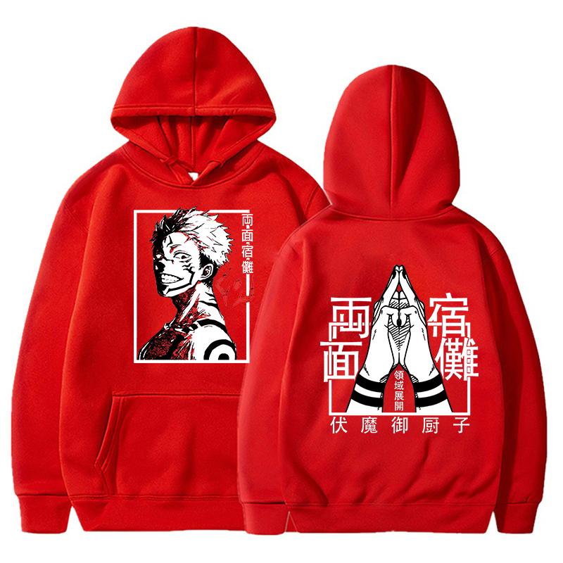 New Anime Ryomen Sukuna Printing Hoodies Autumn Fleece Women Men Fashion Harajuku Sweatshirts Unisex Long Sleeve Pullover Tops