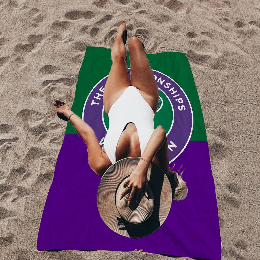 W-Wimbledon Pattern Cartoon Beach Towel Cute Kawaii Room Decor Bath Girls Children Hand Towels For Bathroom Shower