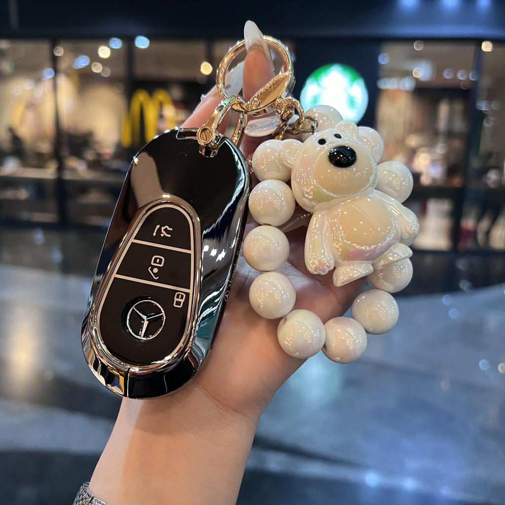 SFX1  Zinc Alloy Car Key Case Cover for Mercedes Benz 2022 C S Class W206 W223 S350 C260 C300 S400 S450 S500 Key Shell Protector