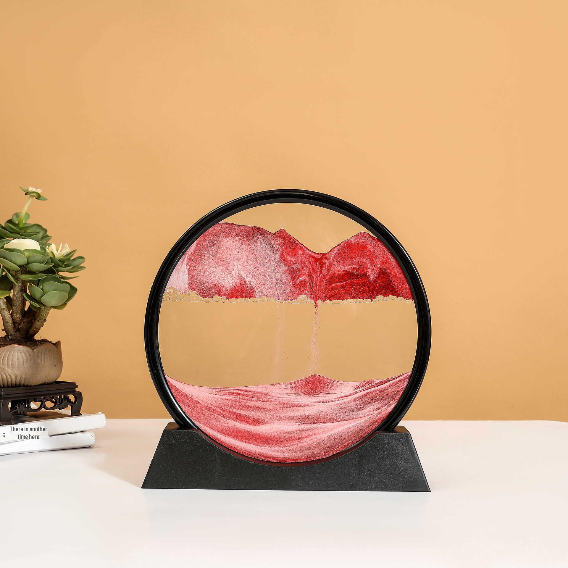 3D Картина «Песочные часы с зыбучим песком» — динамичное украшение гостиной и подарок для дома 7-inch Plastic Base