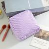 Durable Seersucker Sanitary Napkin Pouch Striped Pattern Multi-functional Cosmetic Bag Mini Makeup Bag Travel