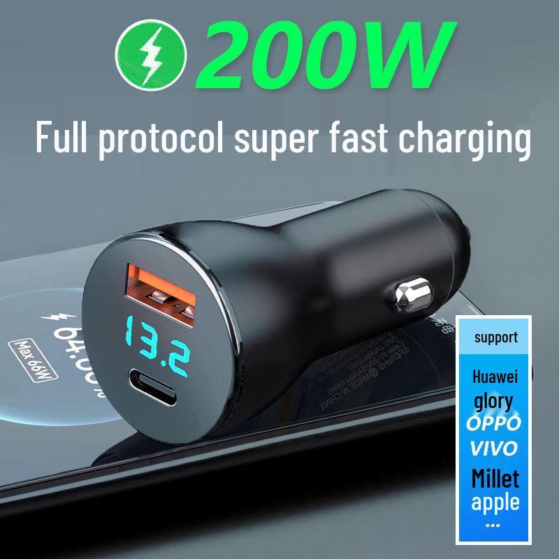Superschnelles Autoladegerät für Huawei, Xiaomi, OPPO, VIVO, iQOO und Apple Geräte