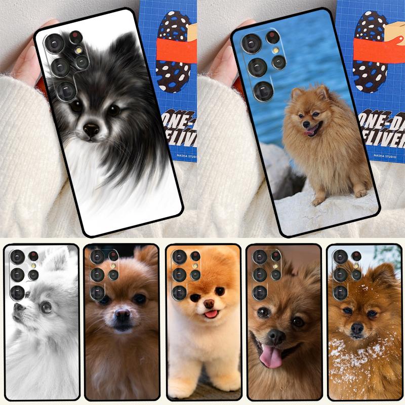 Pomeranian Dog Phone Case For Samsung Galaxy S24 Ultra S25 Ultra S9 S10 S20 S21 S22 Plus S23 S24 FE Cover