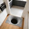 3D Flat Optical Illusion Doormat Non-slip Water-absorbing Bathroom Carpet Durable Abrasion-resistant Bedroom Door Rug Home