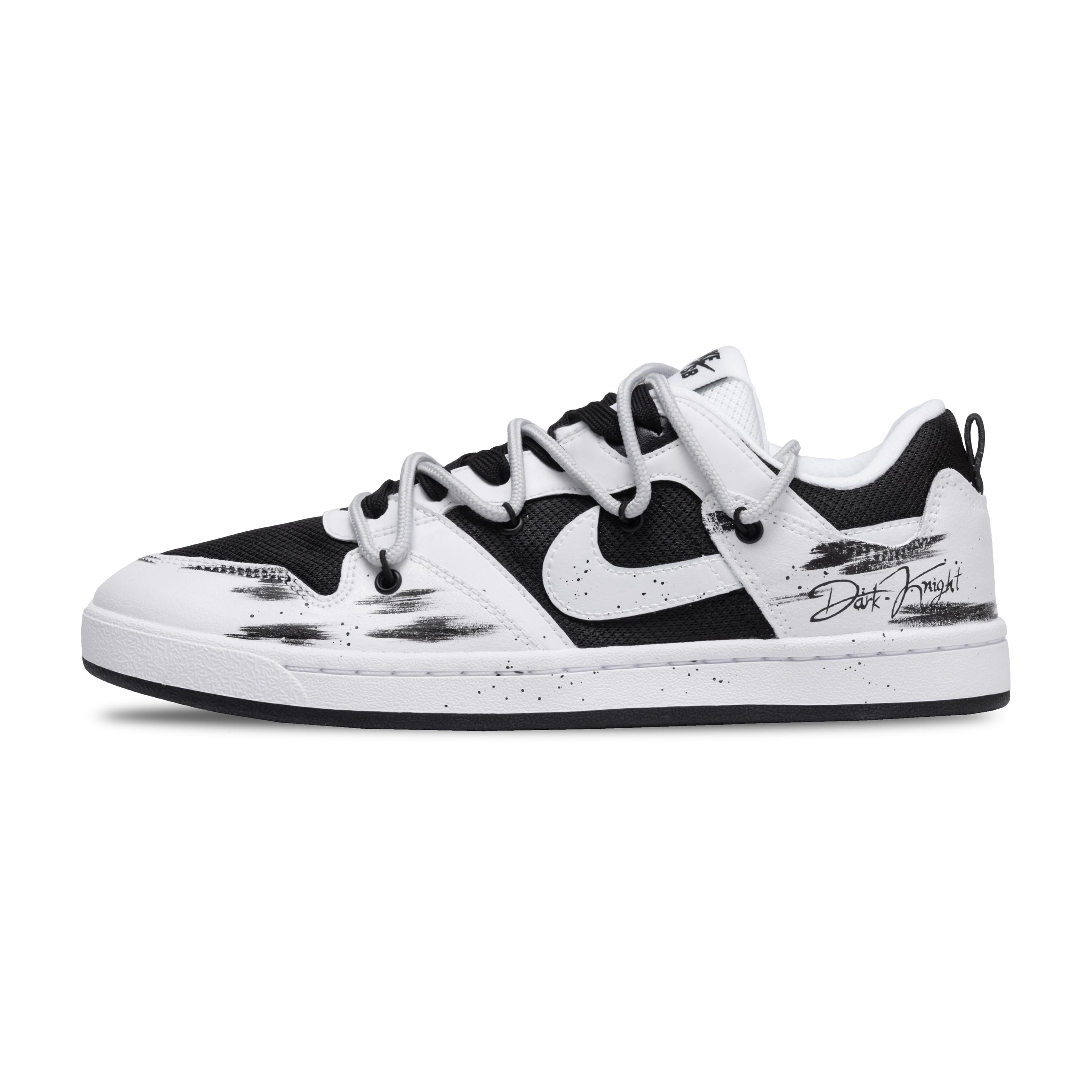 Nike SB Alleyoop Low top Skateboard Shoes Men s Black White CJ0882-100(Team692-) 41