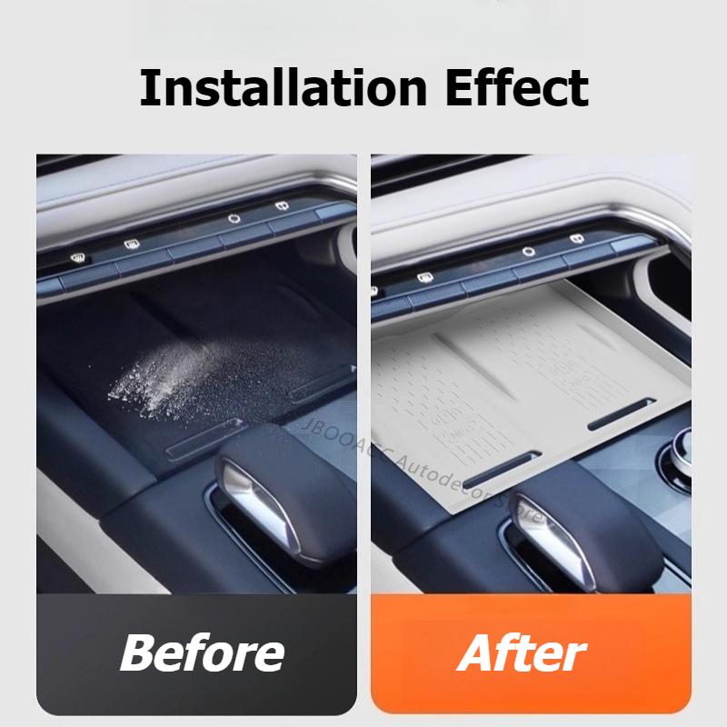 For Geely Zeekr 7X 2025 2026 Car Central Control Wireless Charging Pad Center Console Silicone Mat Cover Anti-Slip Protector