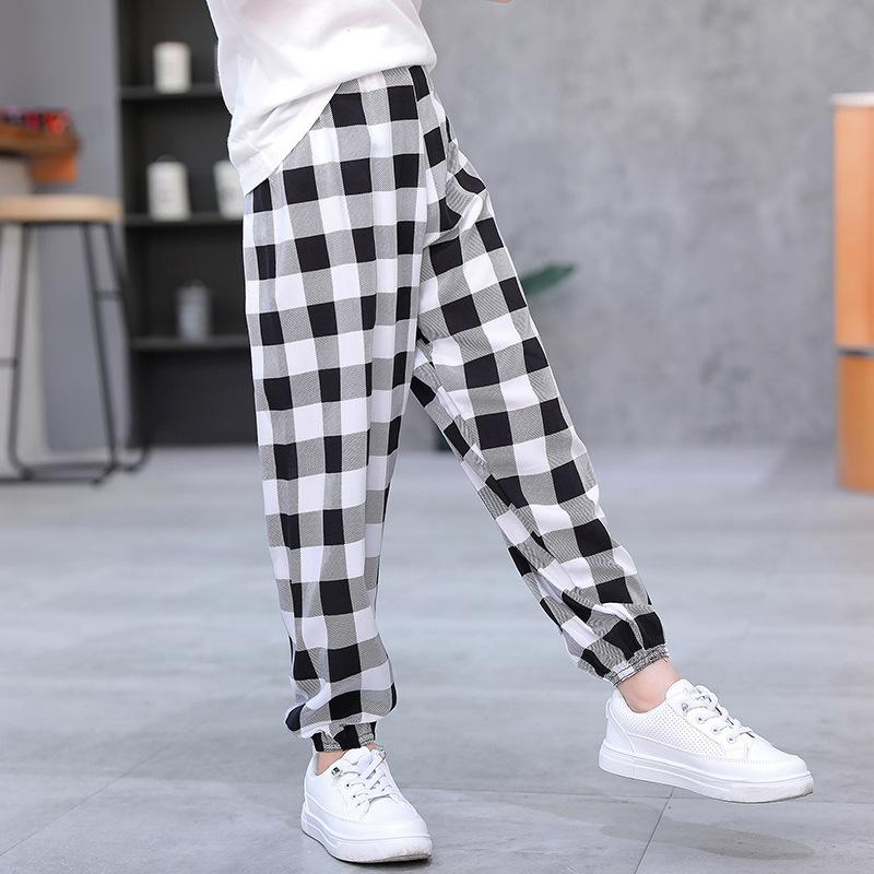 Boys Summer Loose Harem Long Pants Kids Printed Casual Baggy Comfy Trousers