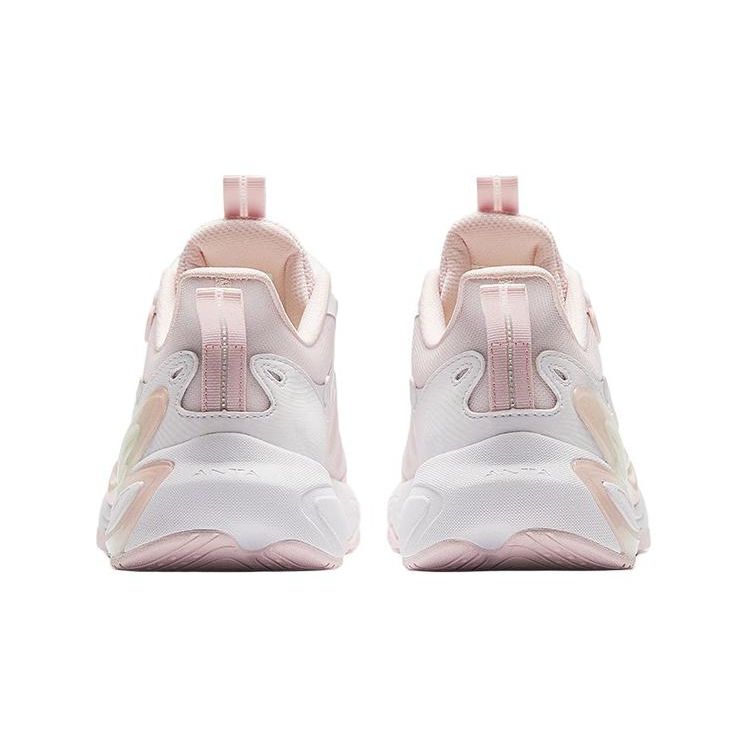 Anta Sapatos Casuais Infantis com Asas de Borboleta, Absorção de Choque, Resistentes ao Desgaste, Calçados Infantis Branco Rosa A322428822-1