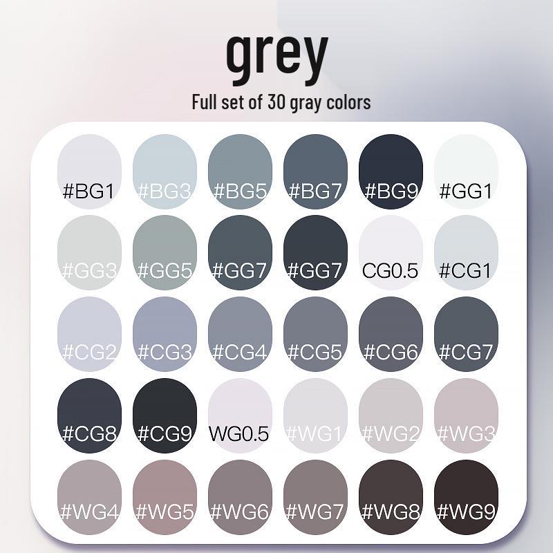 Touch Anime Skin Tone Oily Marker Pen, No. 0 Black Cool Gray, Individual Purchase, Perfect for Student Touch-Ups