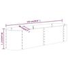 VidaXL Lit Surélevé de Jardin Pot à Fleurs Boîte à Plantes Lit Surélevé Patio Terrasse Extérieur Acier Galvanisé 152x40x36 cm 318870