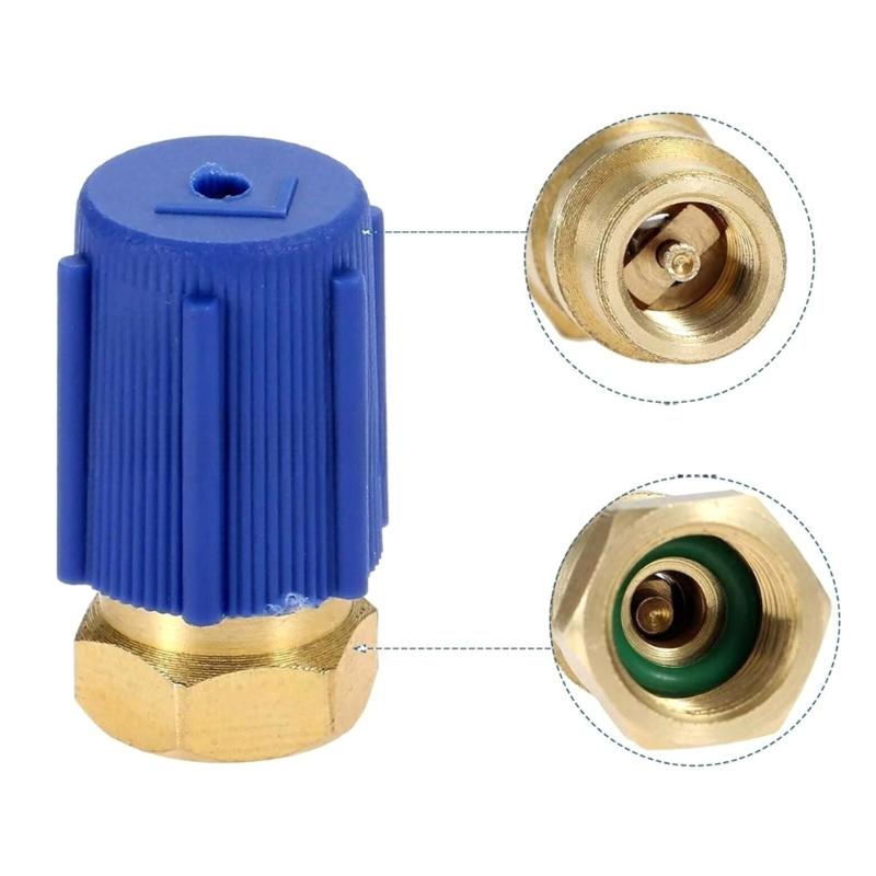 Retrofits Valves with Dust Covers Convert Piercing Tap Valves Line Tap Valves Kit for HVAC Systems R22 R12 R134A