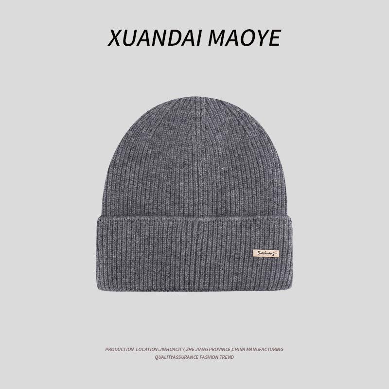 Knitted Hat for Women In Autumn and Winter Warm Plus Velvet Thick Korean Style Wool Hat Fashionable Ear Protection Hat Casual Travel Cold Hat