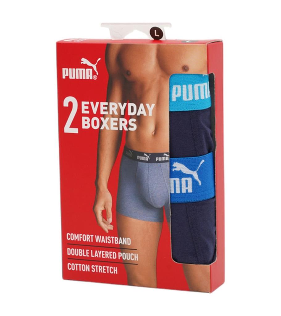 Puma Men Elements Basic Boxer 2-Pack Blue/Navy [701232894 009] Size XL