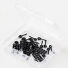 70Pcs/Set Carp Fishing Accessories Set with Storage Box Portable Round Oval Ring Screws Swivels Black Blocking Beans Carp Fishing Gear Equipment Kit