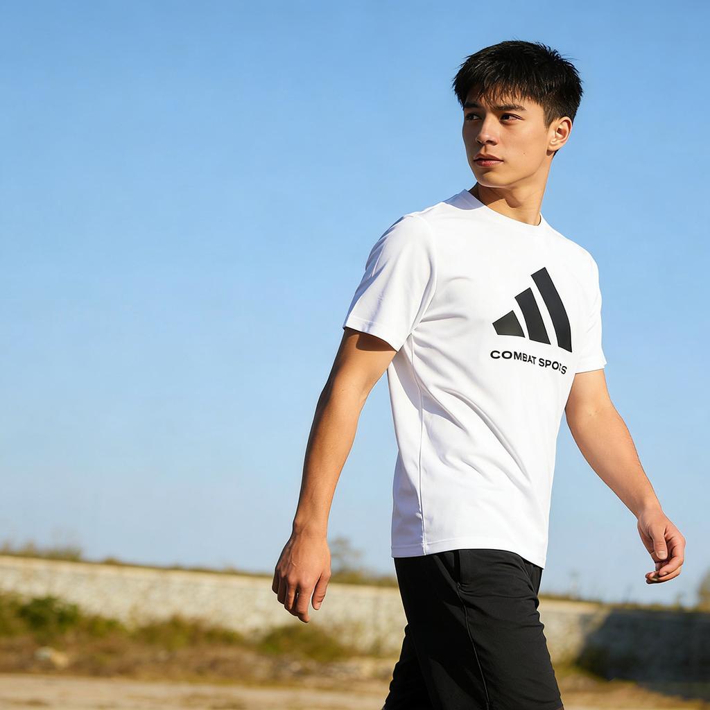 Adidas Sports Fashion Casual Round Neck Short Sleeve T-Shirt Unisex Tops ADICLTS24CS-WB