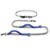 Dual Handle Solid Nylon Elastic Bungees Retractable Rope Hands-Free Dog Running Leash with Adjustable Waist Belt