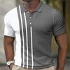 Stylish striped short-sleeve polo, casual and comfortable for everyday wear.