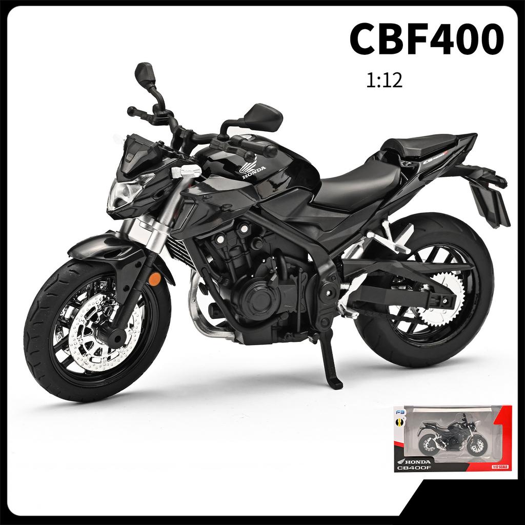 Nový 1/12 Honda CB400F Slitina Model Motocyklu Tlumiče Nesoucí Osvětlení Sběratelská Hračka Auto Dárek pro Dítě