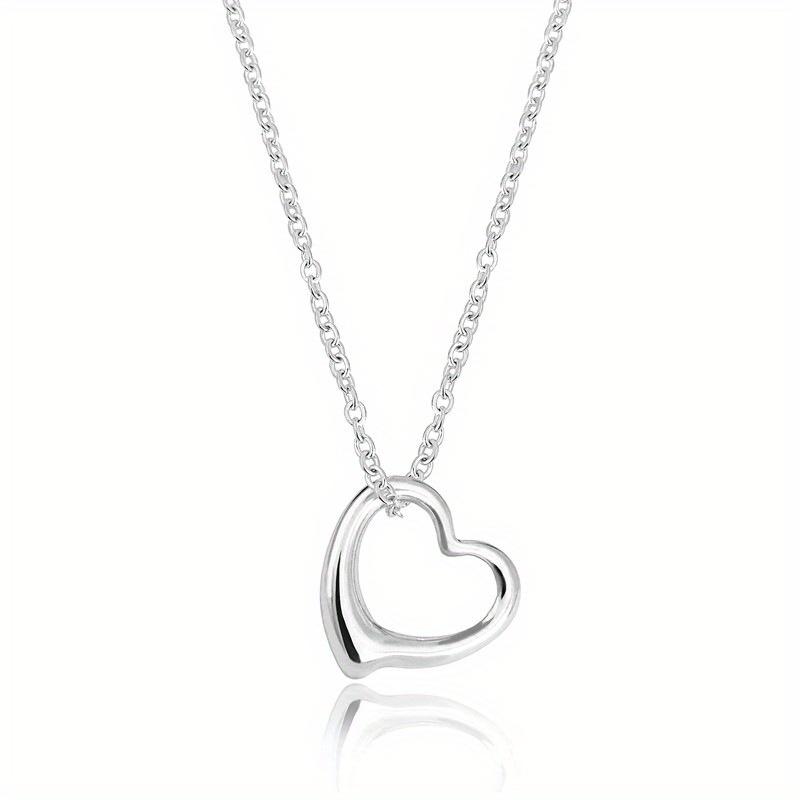1Pc Heart-shaped Peach Necklace, Sweet and Simple Daily Necklace, Exquisite Temperament Accessories
