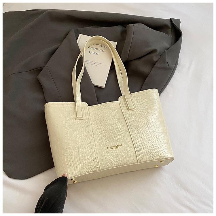 

Простая сумка большой вместимости женская 2025 лето новая тенденция модная сумка через плечо повседневная дорожная портативная сумка-тоут белый