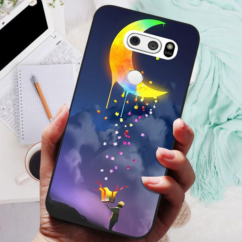 Para LG V30 V30+ Funda Gato Lindo Pintado Trasera para Teléfono Para LG V35 V30S Thinq Funda Silicona Suave Para LGV30 V30 Plus Fundas Coques