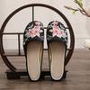 Cloth tow versatile embroidered bag head linen slippers low heel ethnic style mother shoes daily home home women's shoes