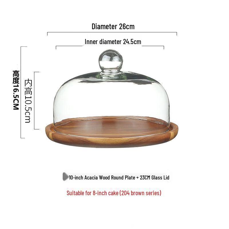 Китайский деревянный поднос для десертов и чая 10 inch