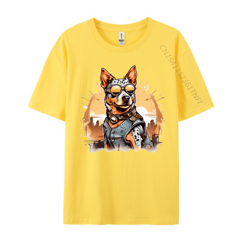 Australische Hütehunde T-Shirt für Männer Lustig Haustierliebhaber Cooles Print-T-Shirt Grafische T-Shirts Herren Baumwolle Geschenk